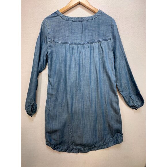 American Eagle Outfitters Womens Chambray Lace-Up Tunic Dress Size Blue Denim - Picture 10 of 12